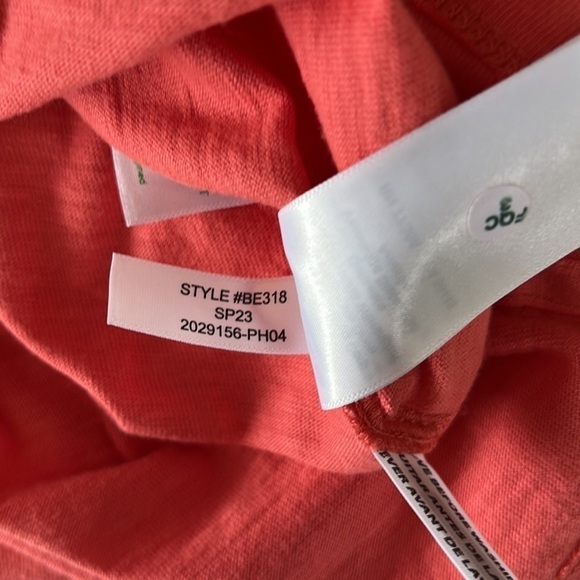 J. Crew Coral Cotton Slub Knit Polo Spring 2023 Sz L - NWT - Picture 5 of 9